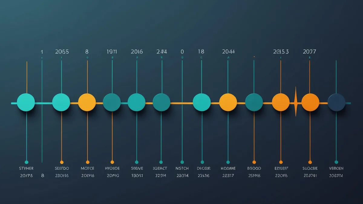 Podcast chapter markers concept illustration with bookmark pins on a timeline